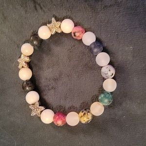 NWT Handmade Mixed Semiprecious Stone Bracelet
